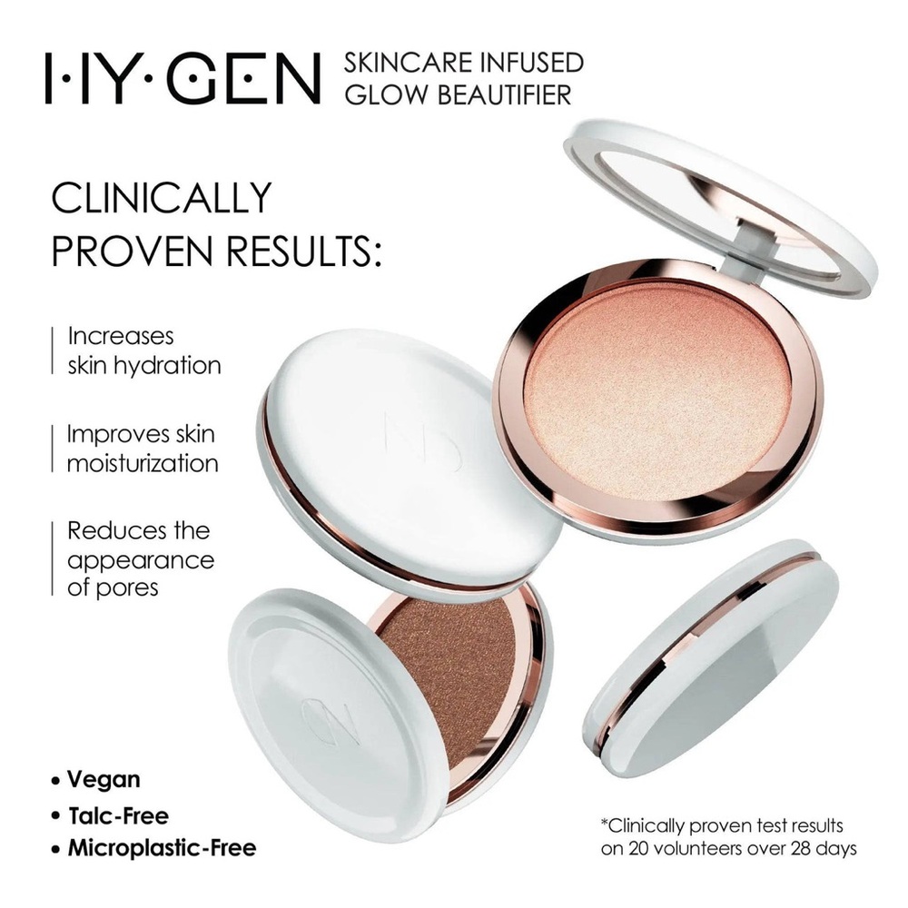 NATASHA DENONA I•IY•GEN SkinCare Infused Glow Beautifier Face Powder 02 Medium - Picture 2 of 6